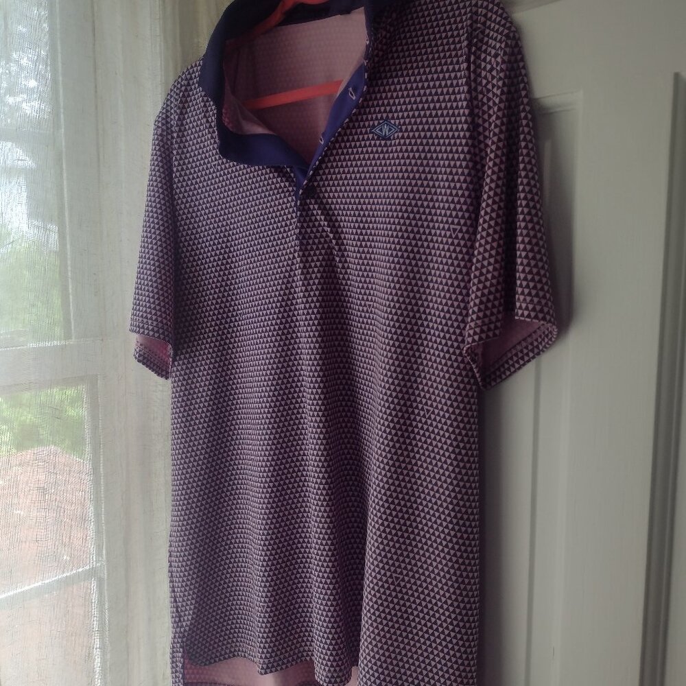 Greyson Men's collared  golf polo shirt size L